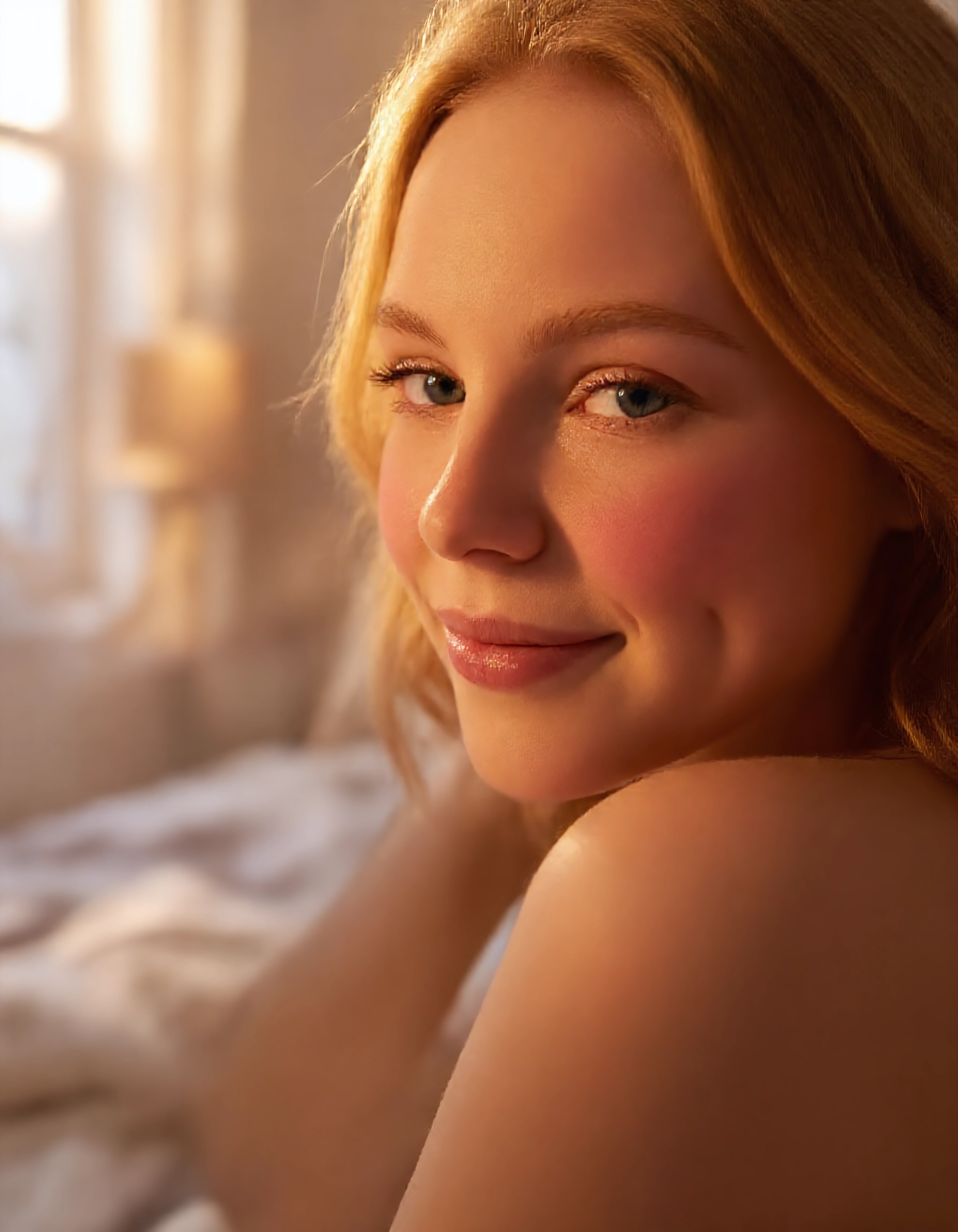 Alma Larsson suggestively smiling pose image on NeedHer