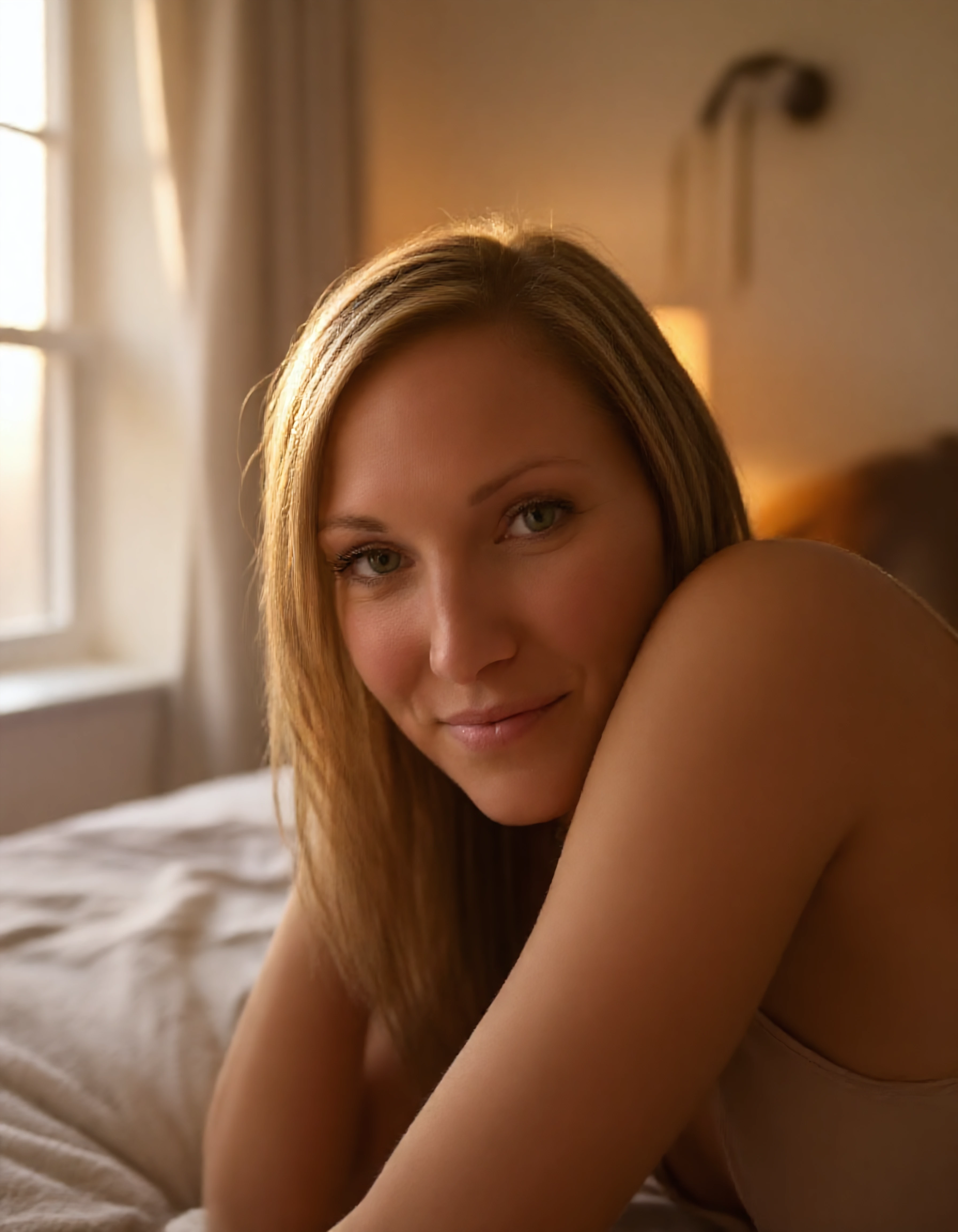 Claudia Brennan suggestively smiling pose image on NeedHer