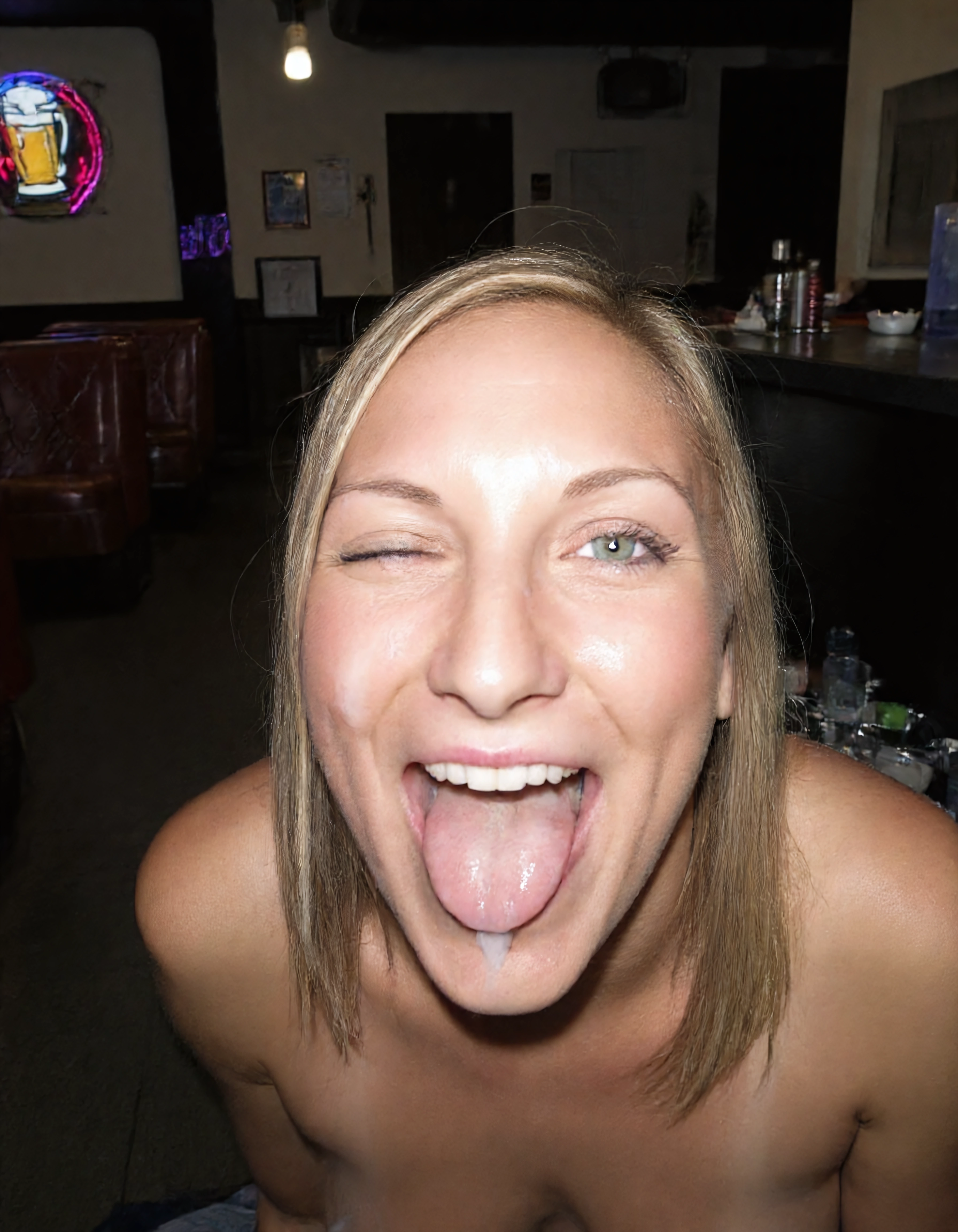 Claudia Brennan facial cum image on NeedHer