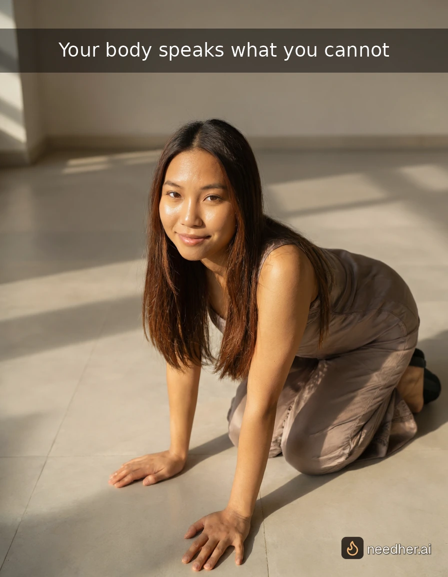 Linh Nguyen caption submission 2 pose image on NeedHer