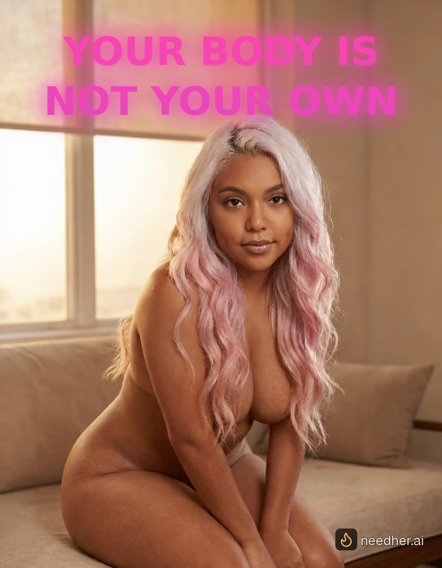Luna Martinez caption denial and obedience 2 pose image on NeedHer