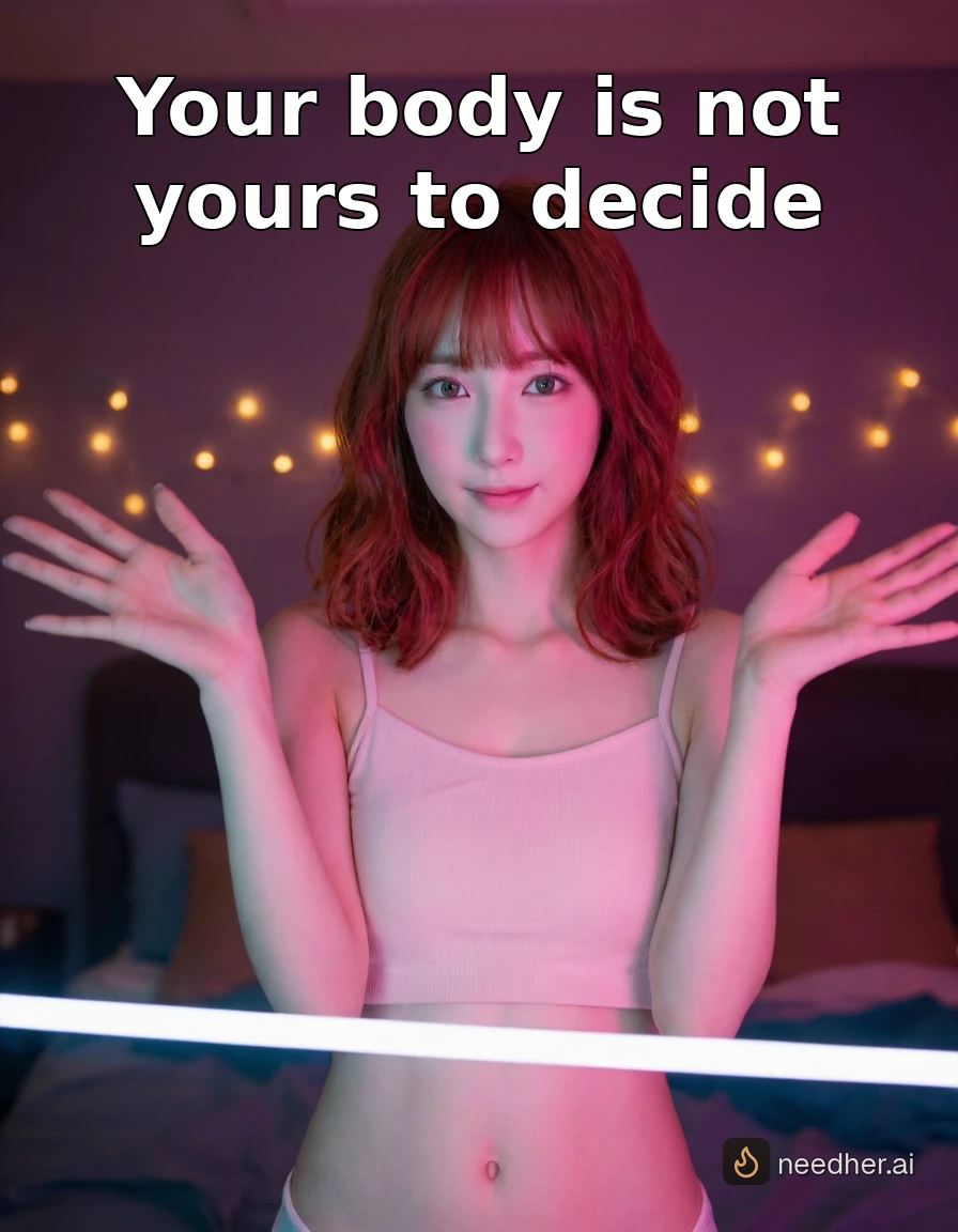 Mira Sato caption denial and obedience 6 pose image on NeedHer
