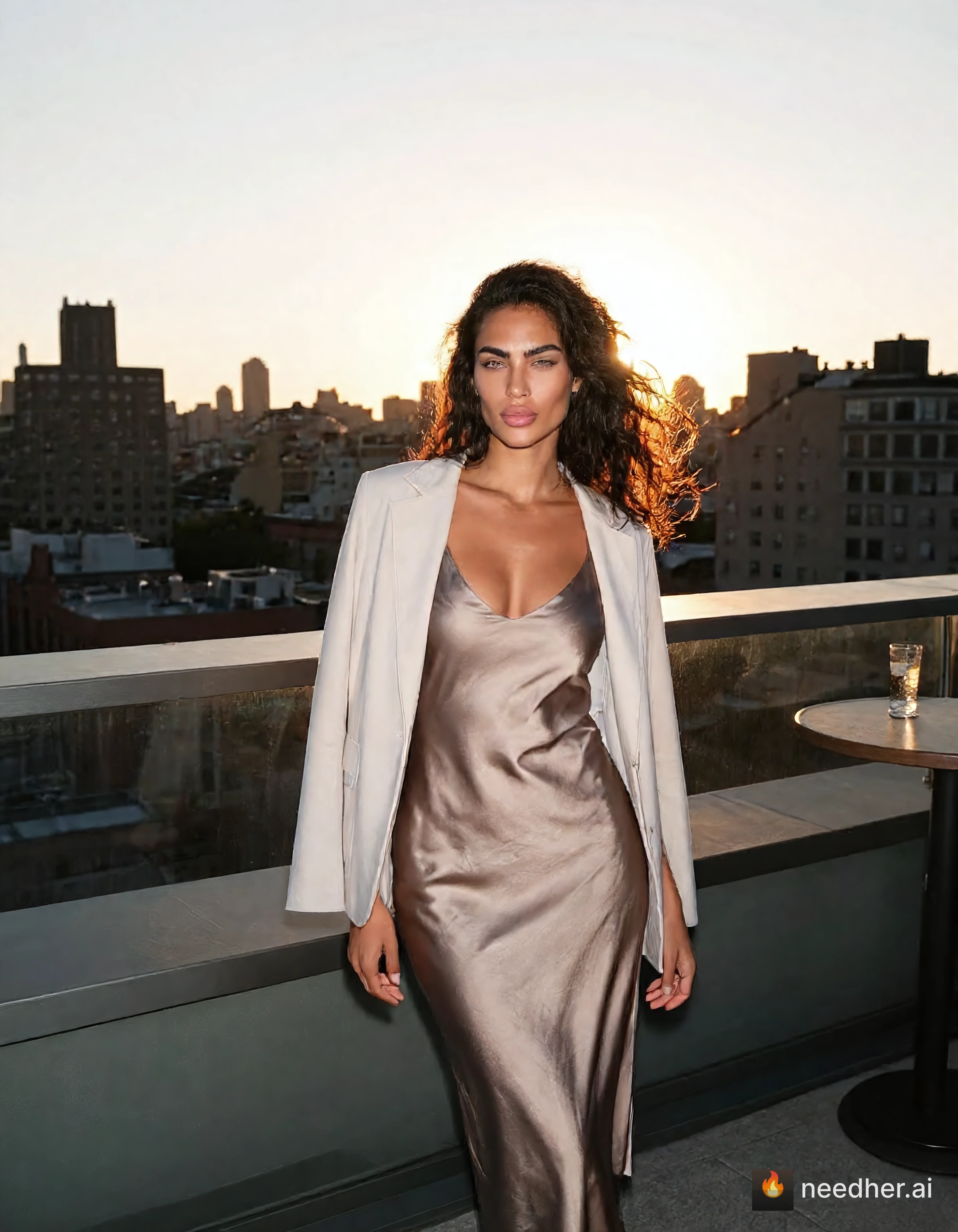 Adriana Velasco life travel morning 12nw368 4 rooftop sunset pose image on NeedHer