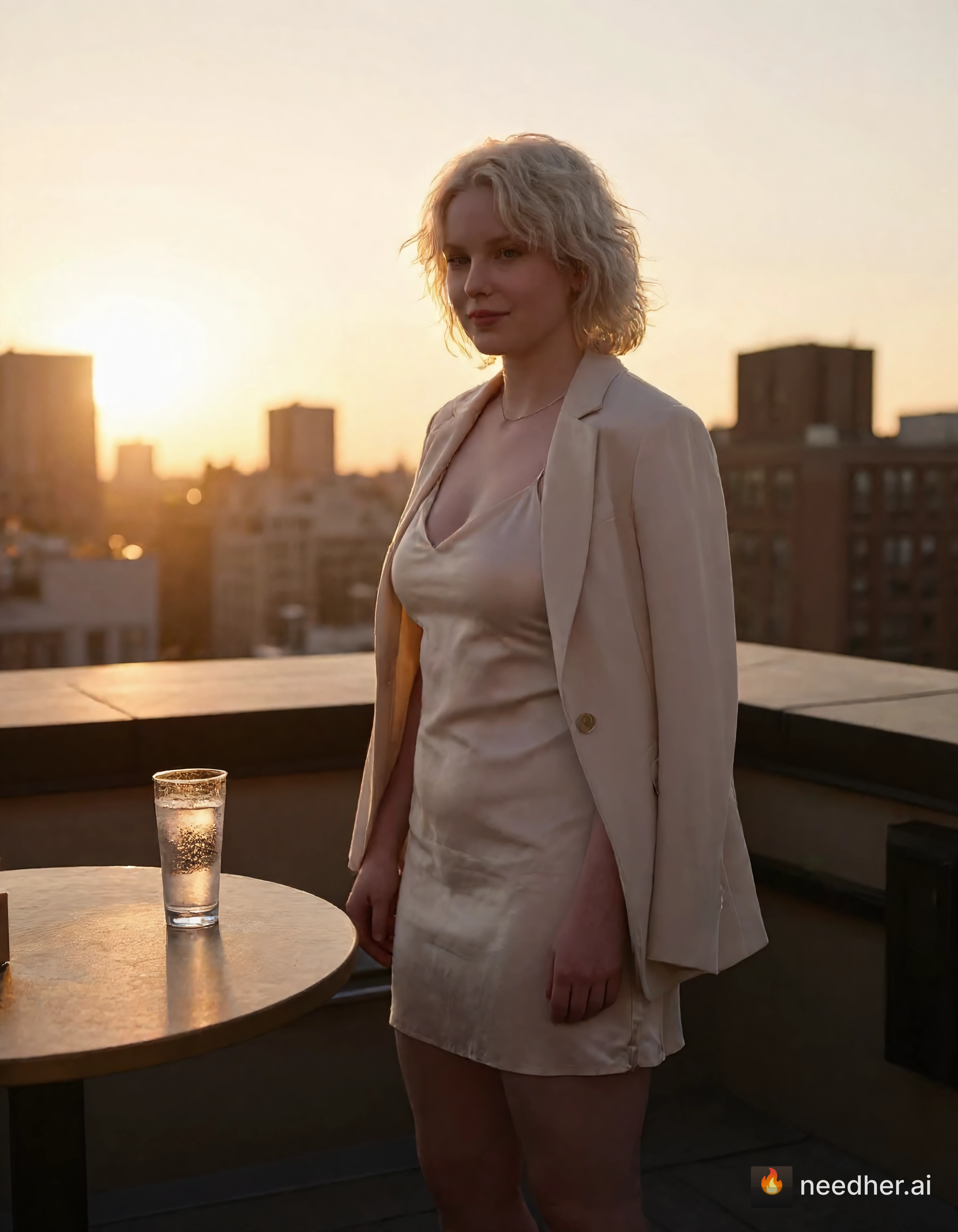 Chloe Whitfield life soft city day yzm19q 4 rooftop sunset pose image on NeedHer