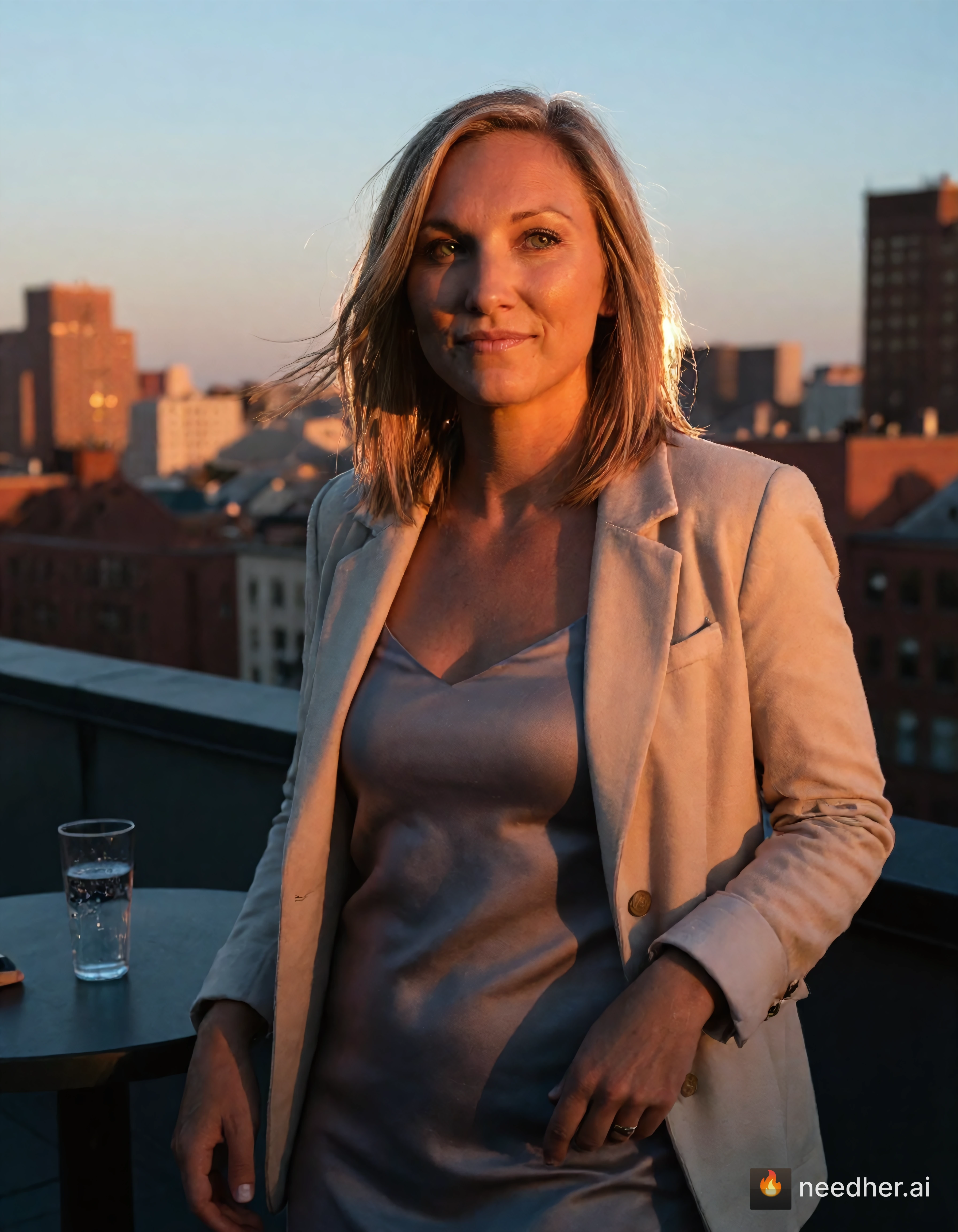 Claudia Brennan life travel morning uffko 4 rooftop sunset pose image on NeedHer