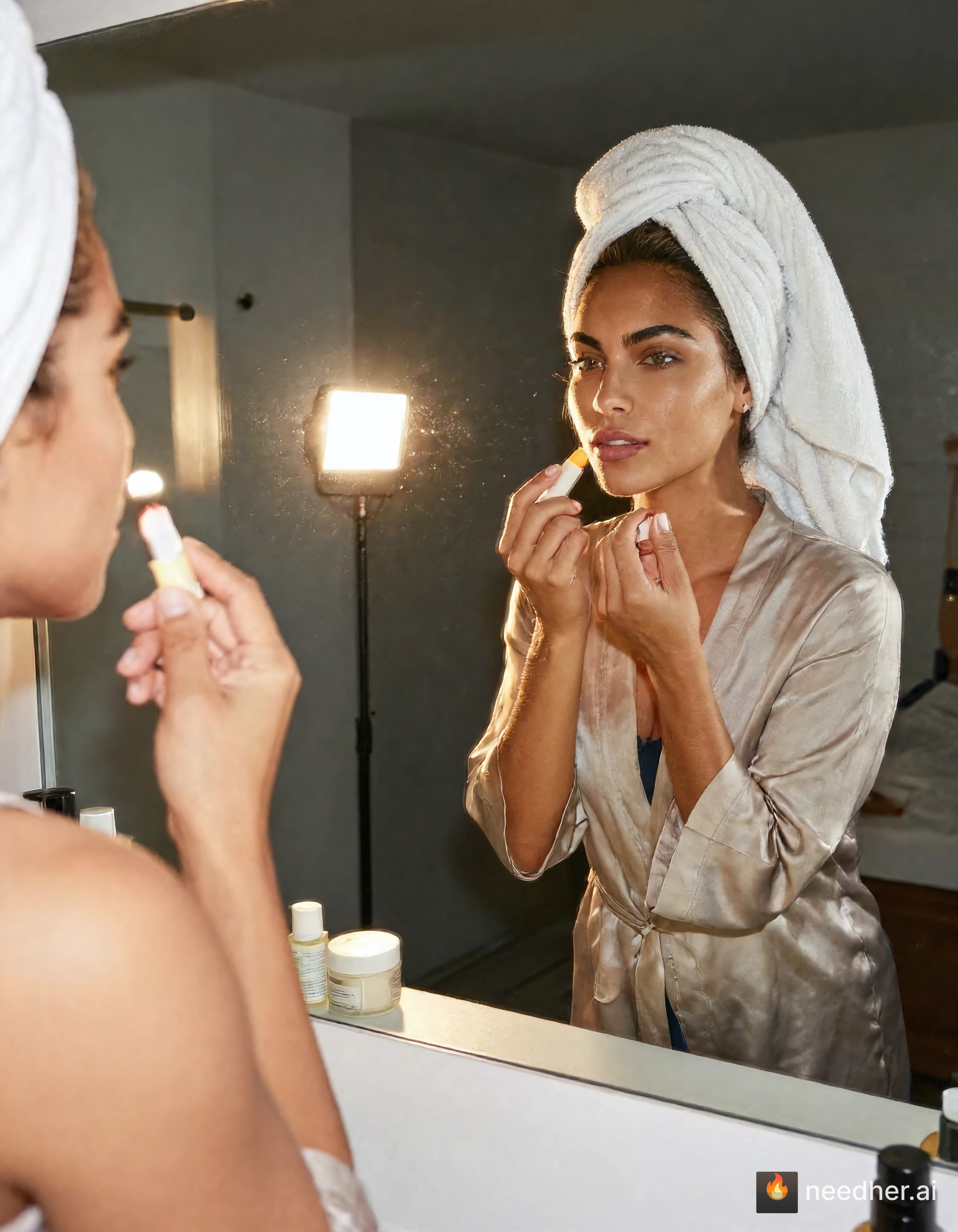 Elena Vasquez life weekend errands tvjmtr 1 skincare mirror pose image on NeedHer
