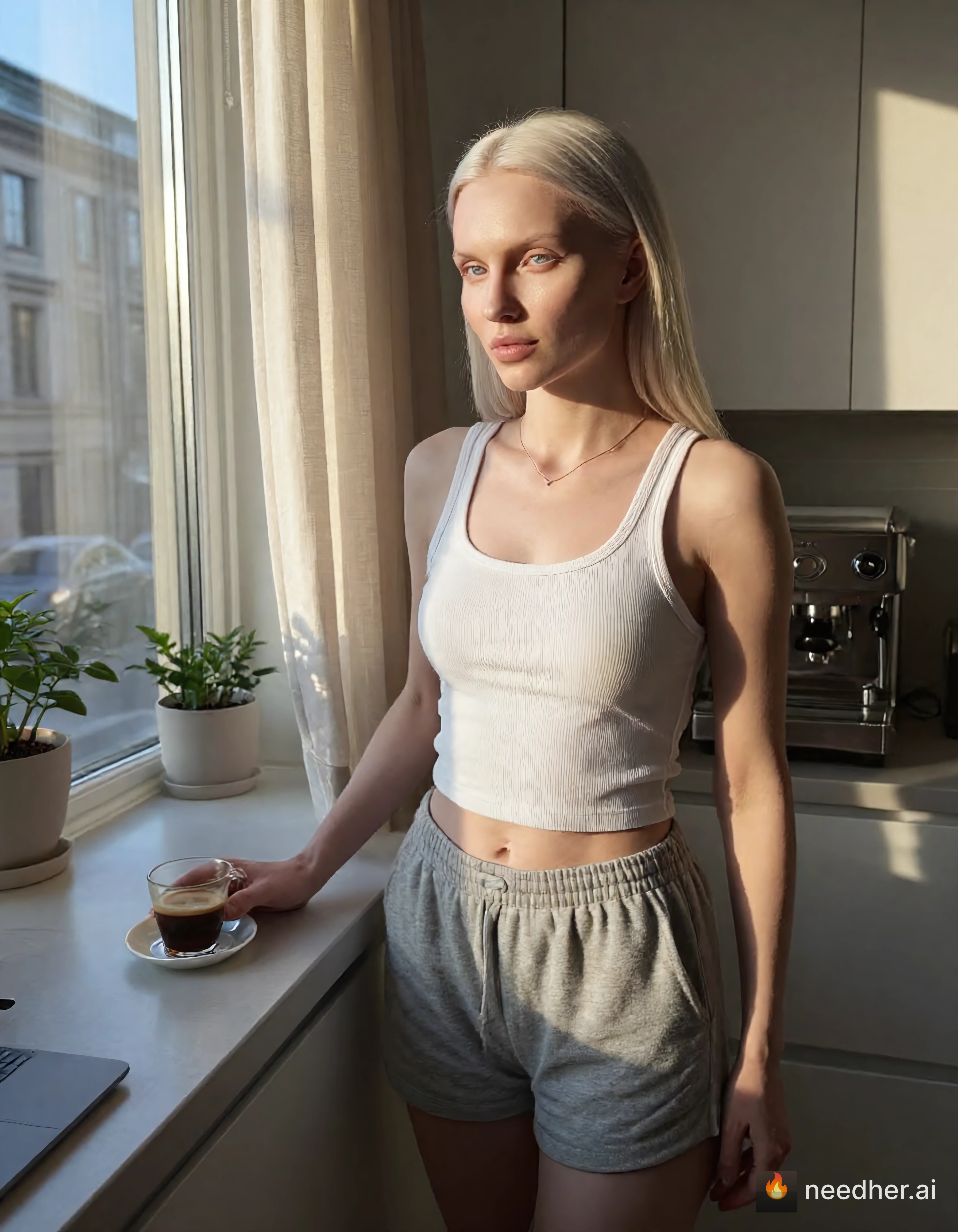 Freya Lindberg life soft city day g760ka 1 morning espresso pose image on NeedHer