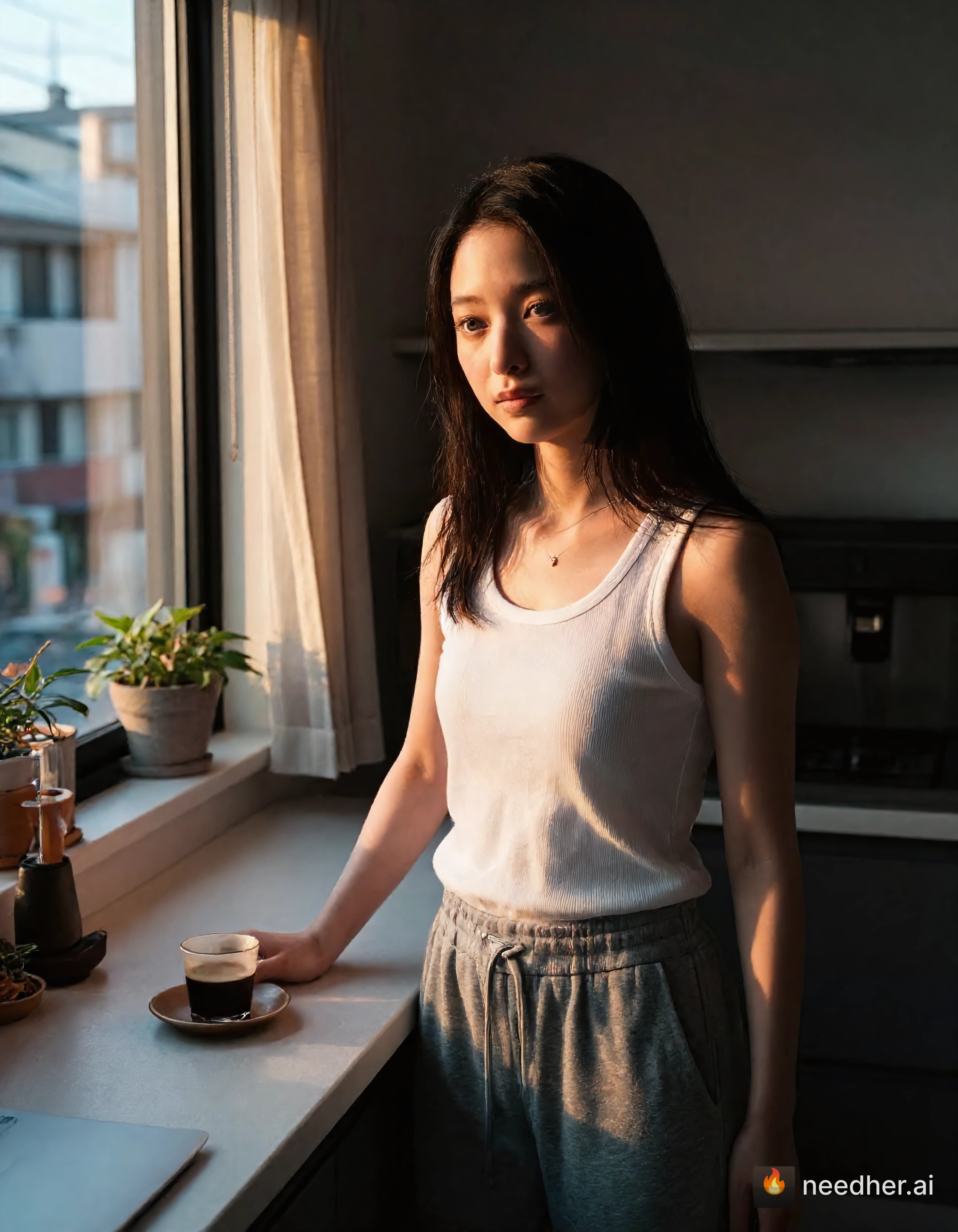 Haruka Ito life soft city day le0oc2 1 morning espresso pose image on NeedHer