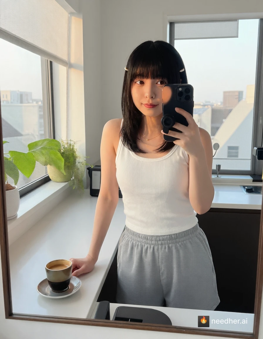 Sakura Yoshida life travel morning 2026-06-23-w0 xypmq4 1 morning espresso pose image on NeedHer