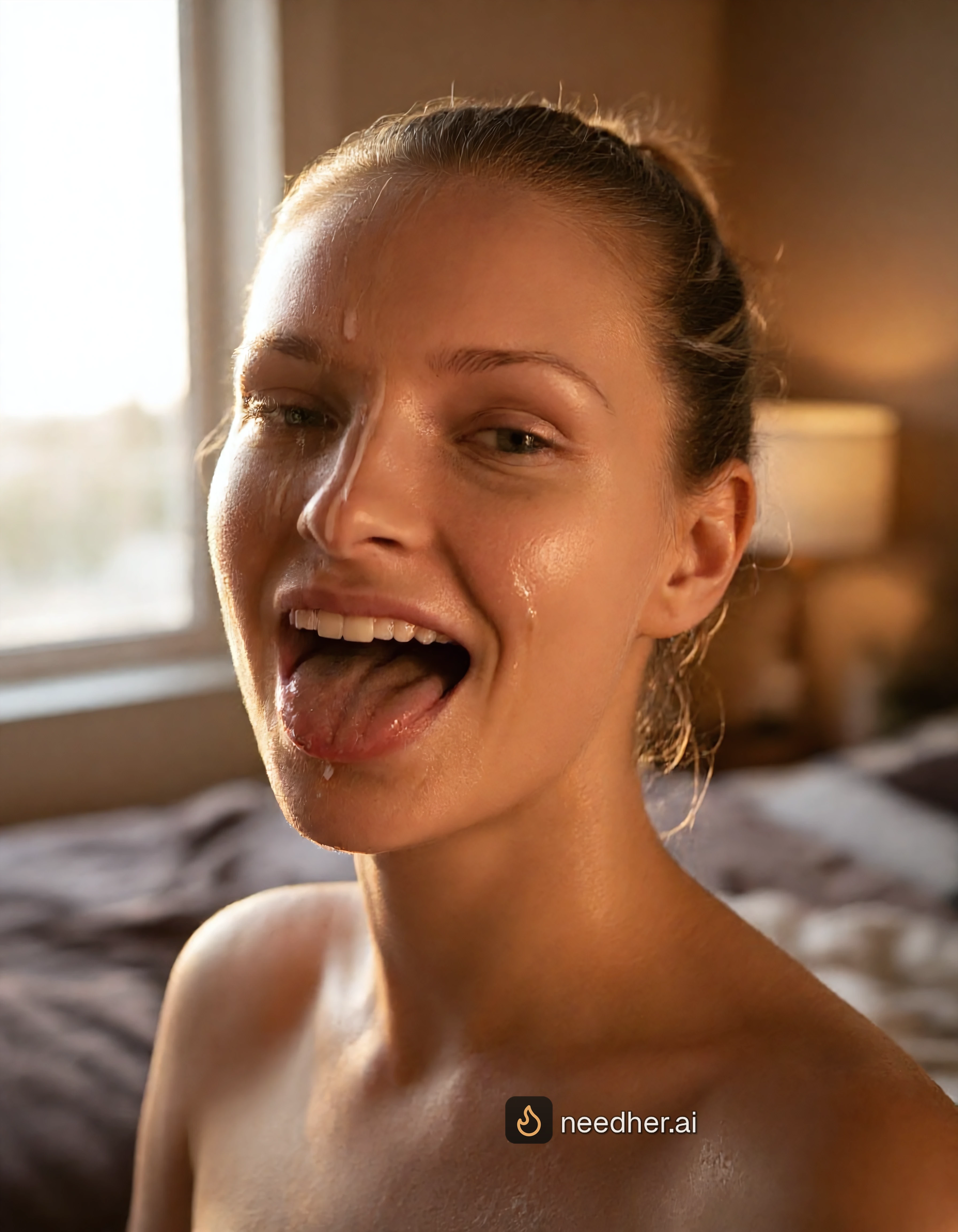 Astrid Vinter facial cum pose image on NeedHer
