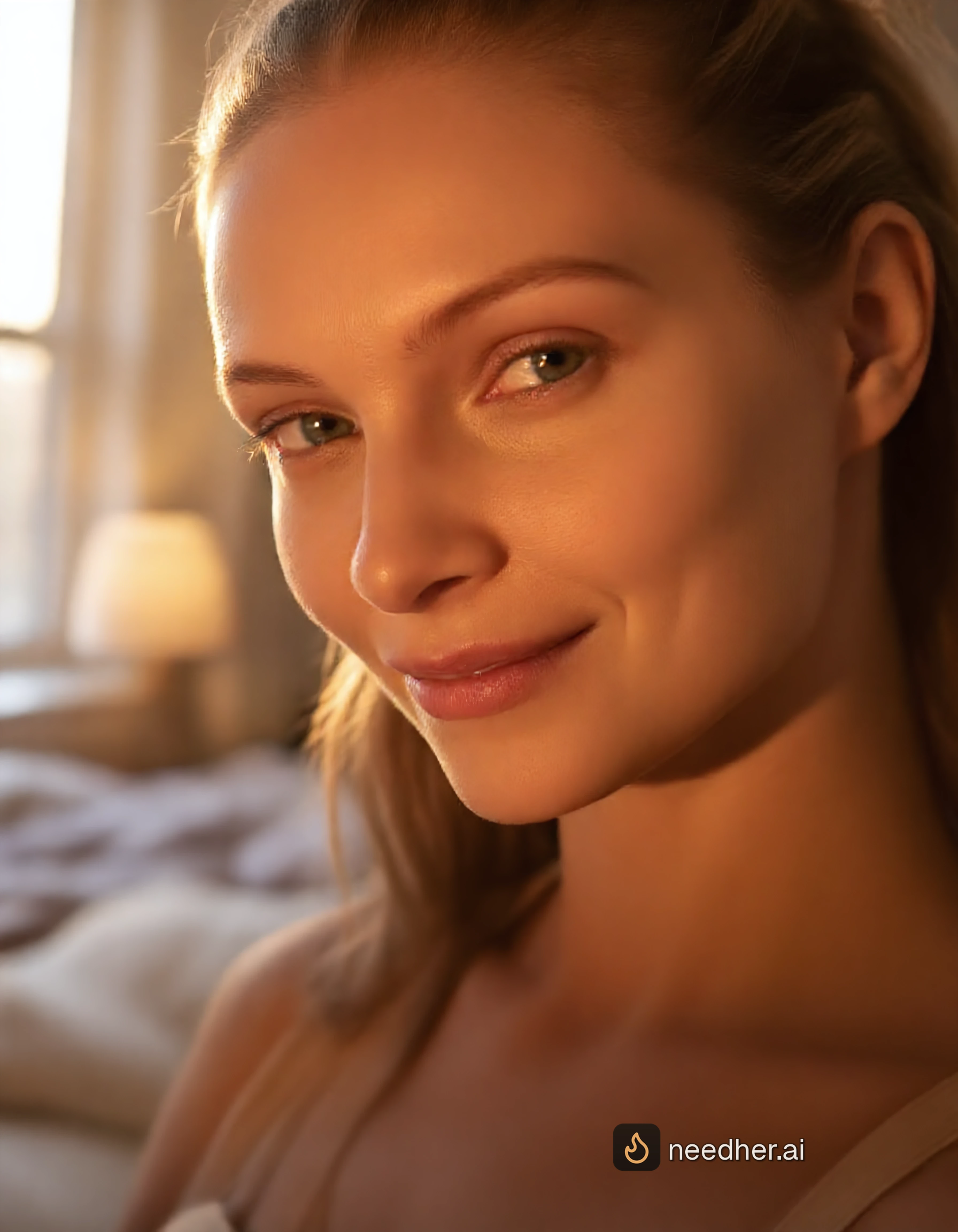 Astrid Vinter suggestively smiling pose image on NeedHer