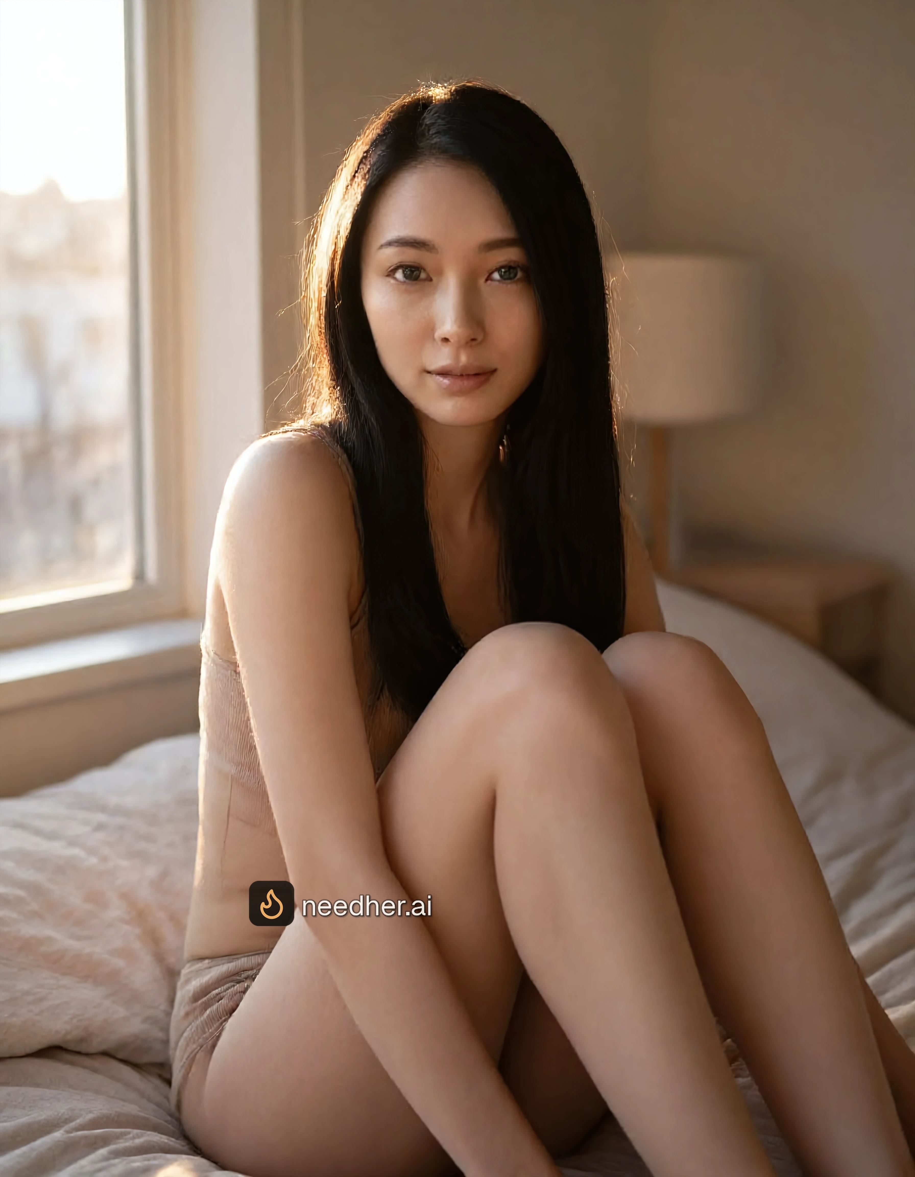 Kokoro Watanabe sitting suggestive image on NeedHer