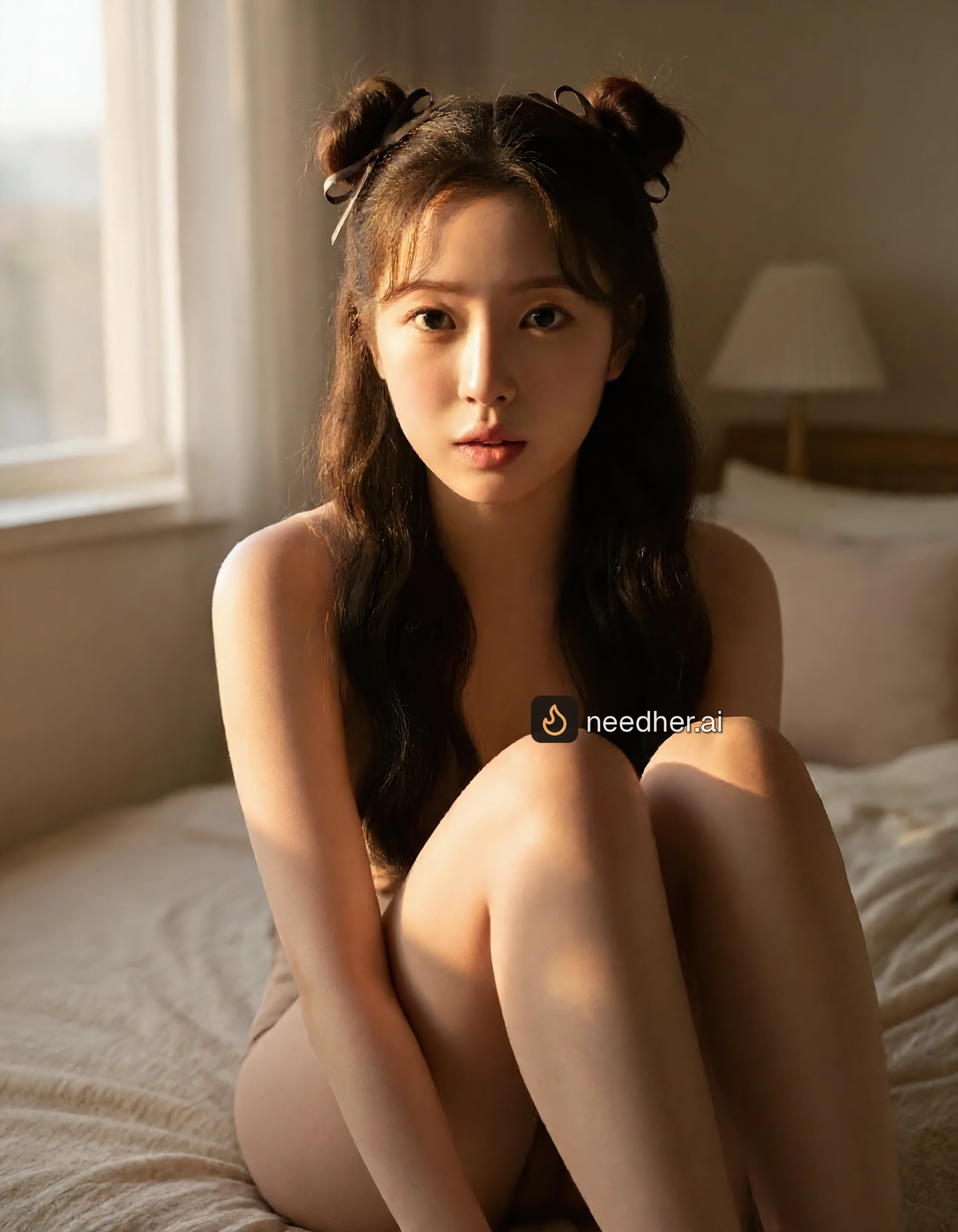 Minji Lee sitting suggestive image on NeedHer