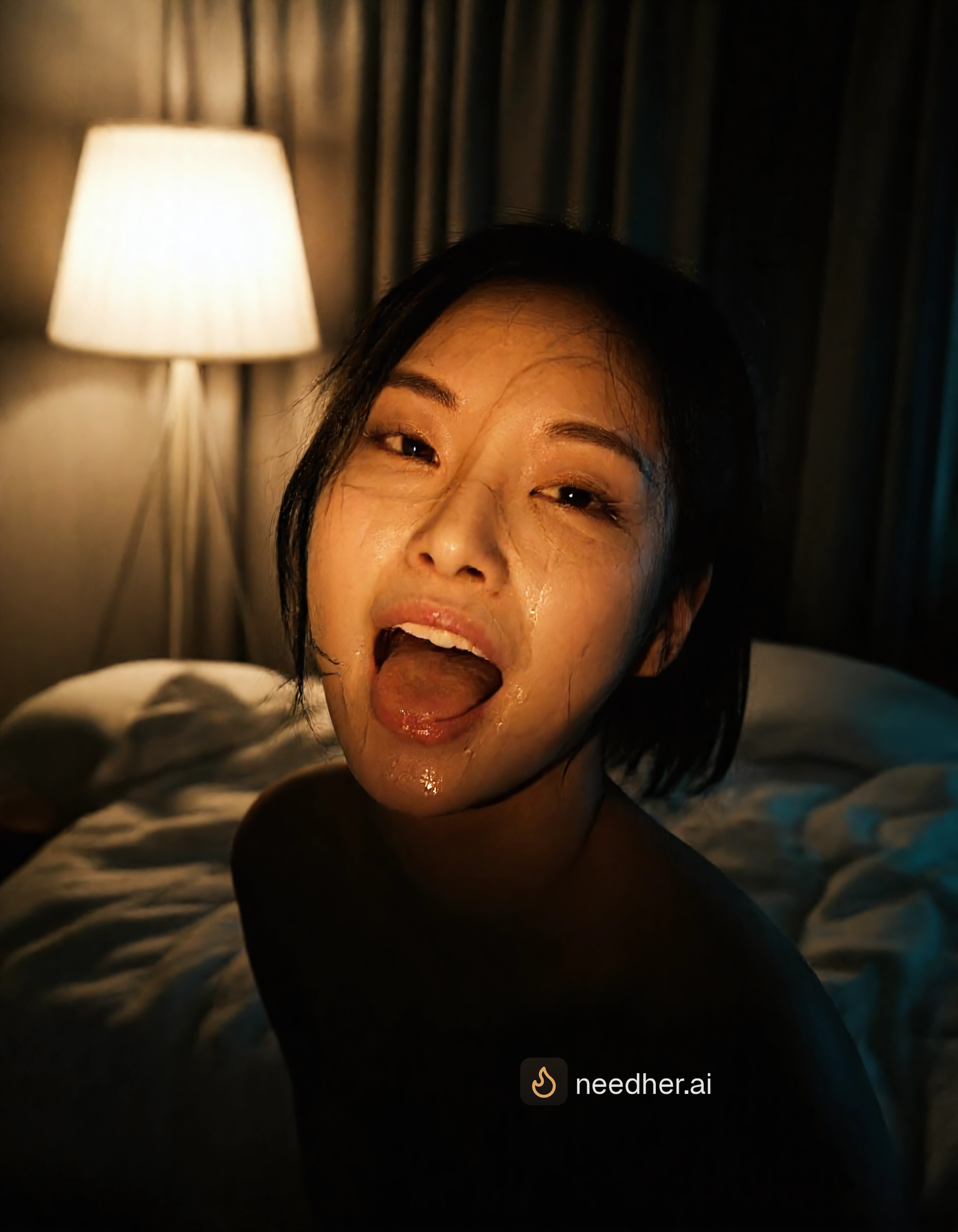 Eunji Baek facial cum image on NeedHer