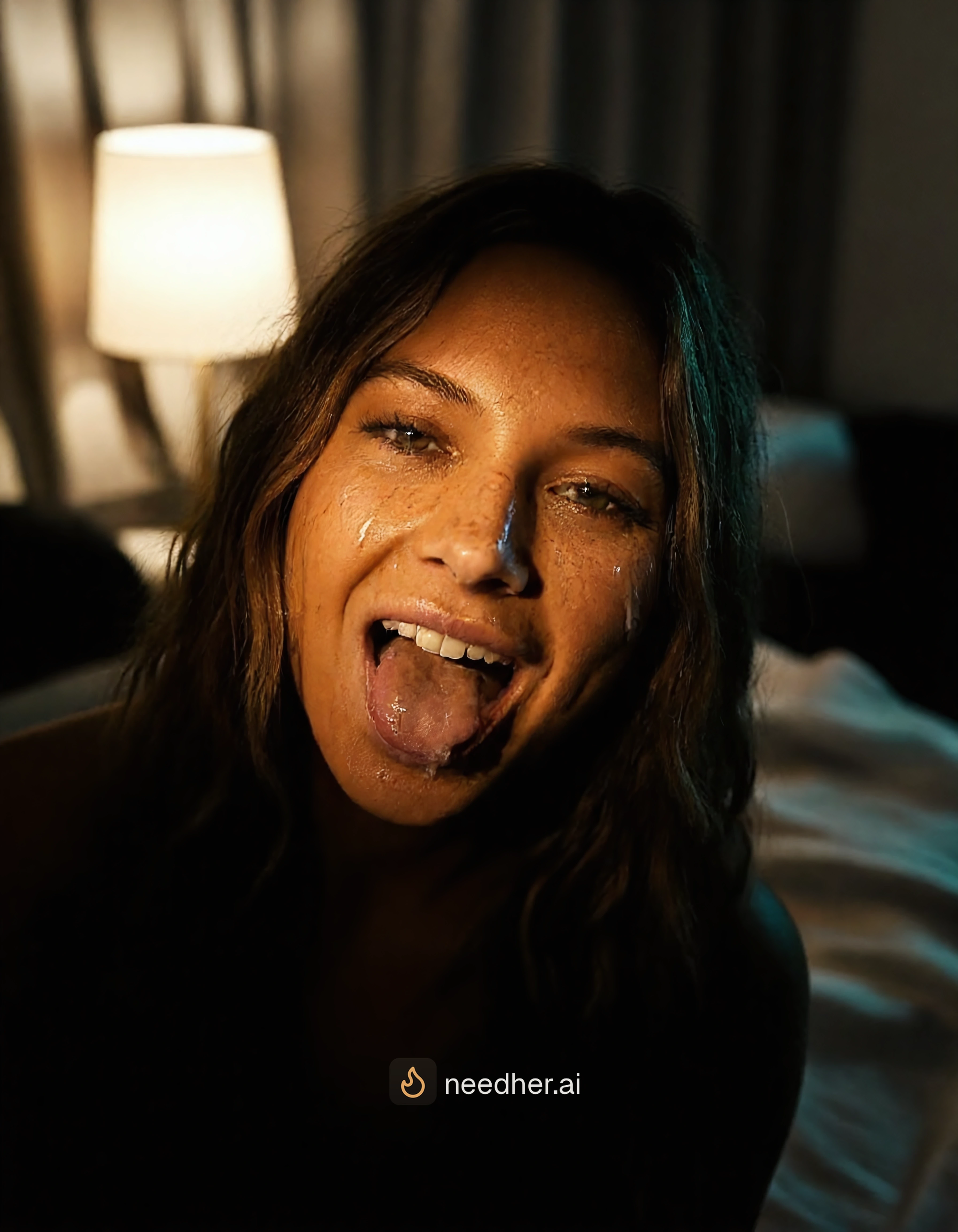 Poppy Hargreaves facial cum image on NeedHer