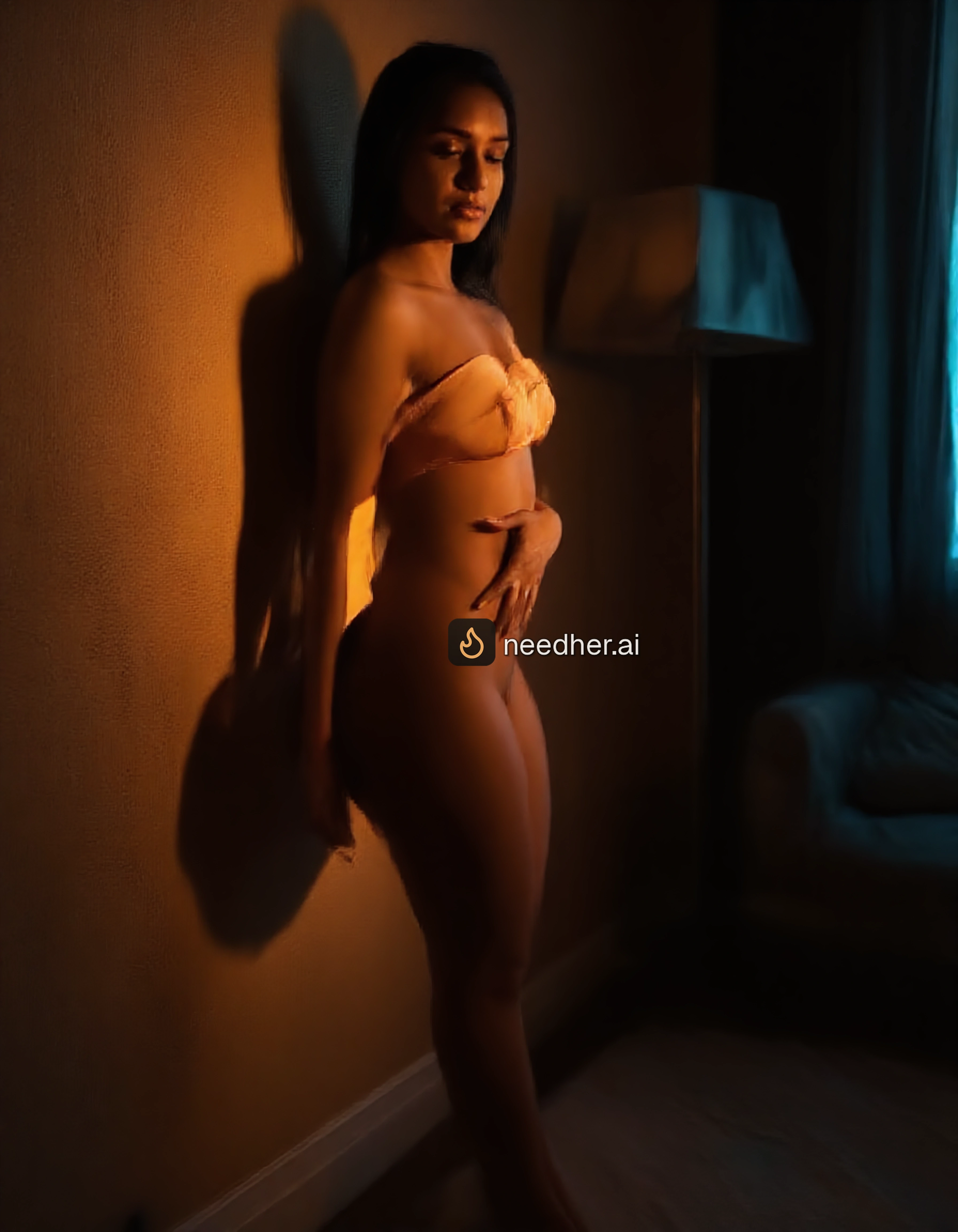 Raven Delacroix against wall image on NeedHer